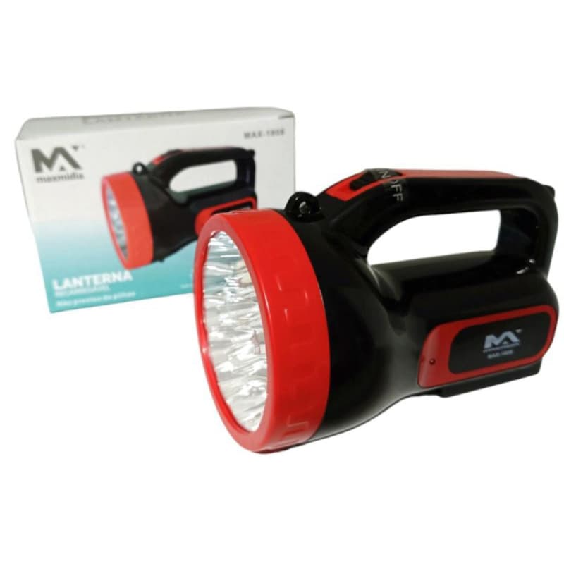 Lanterna Farolete 18 Led Bivolt Recarregável Longo Alcance