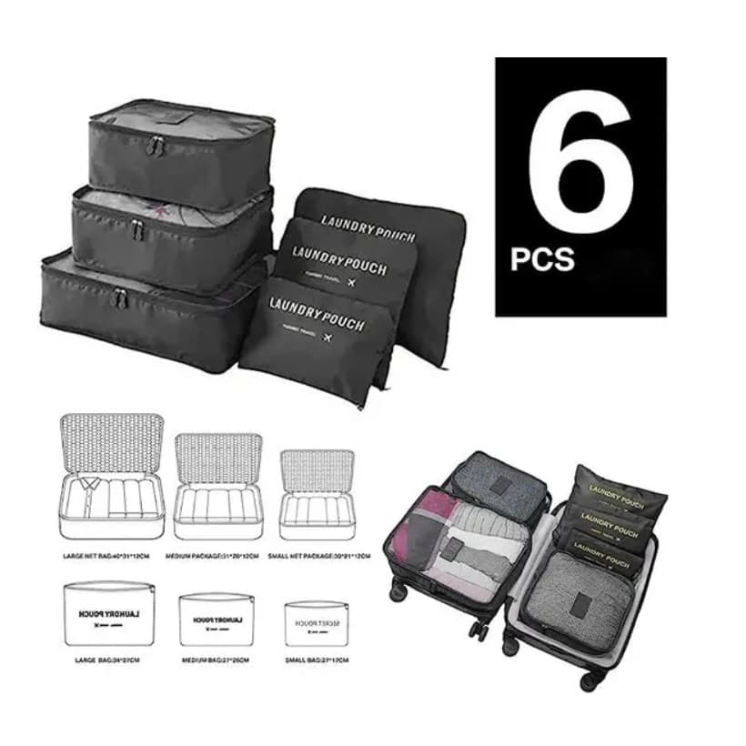 Organizador De Mala De Bagagem Viagem Kit 6 Necessaire Bolsa SusStore