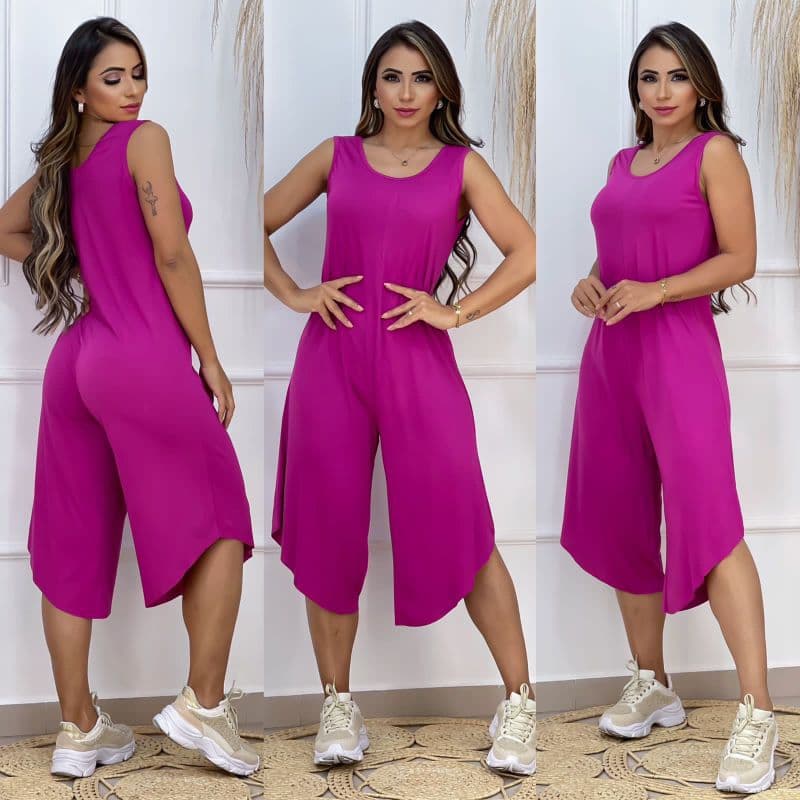 macacão pontacur tamanho único g, veste do 40 ao 44, tecido visco Lycra