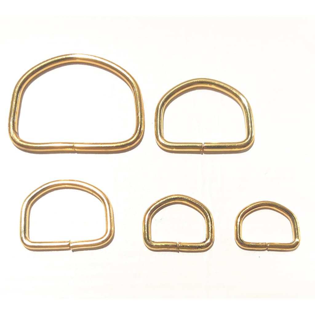 Meia Argola Dourada para Bolsa (10/20 Unidades) Diversos Tamanhos