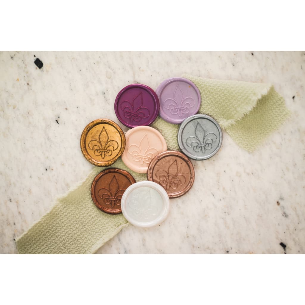 Lacres de cera Flor de Liz convite de casamento kit 10un - Envio Imediato, escolha sua cor no chat