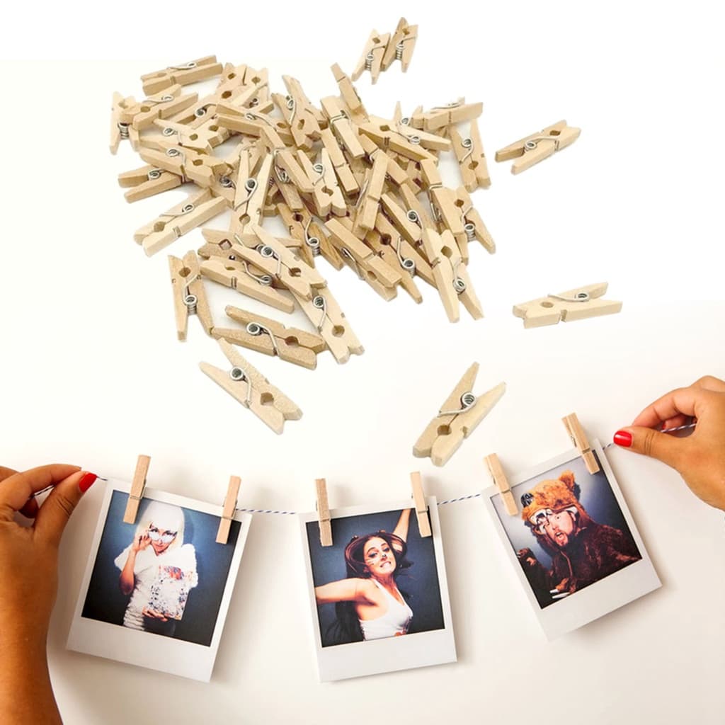 Mini Pregador Prendedor para Presentes Natal Aniversario Fotos 50 Unidades Decoração