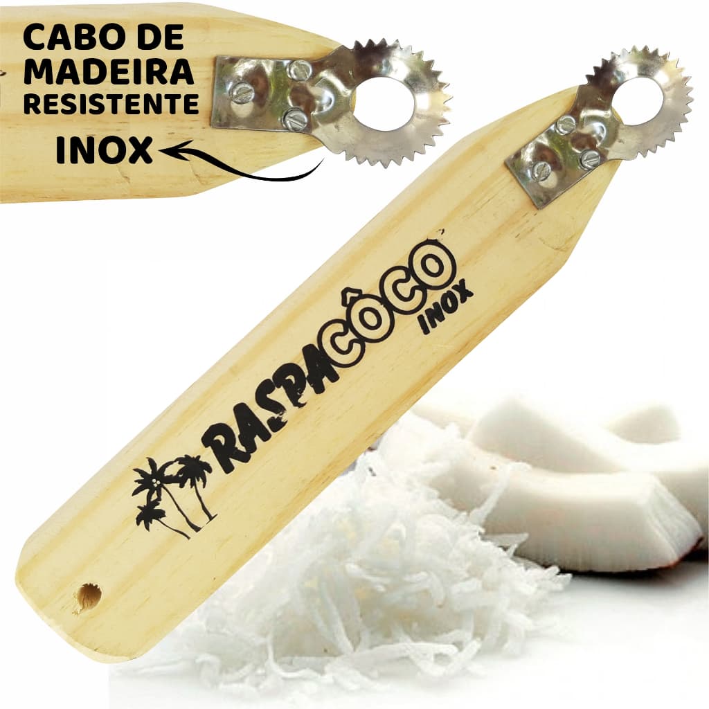 Rapa Raspa Ralador De Côco Inox Manual De Perna - Original
