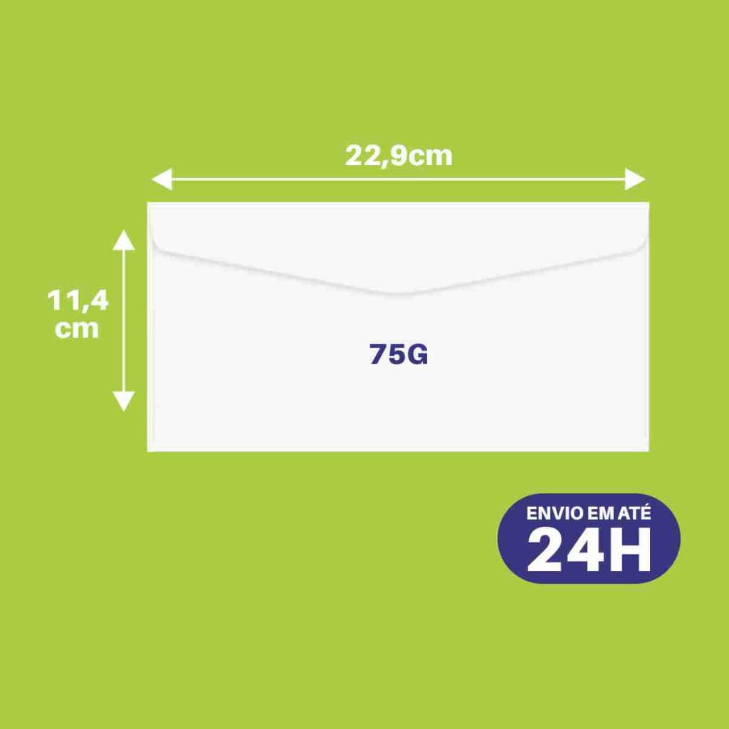 Envelope Oficio (Carta) 114x229 75grs Branco, Barato, Promoção