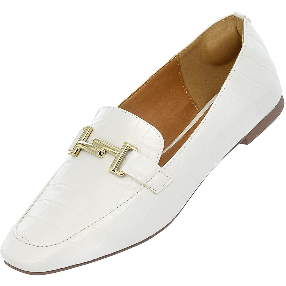Sapato Feminino Mocassim Confortável Rasteira Social Moda Trabalho Novo Loafer Sapatilha