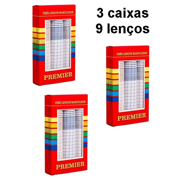 Lenços De Bolso Masculino Presidente - 3 Caixas