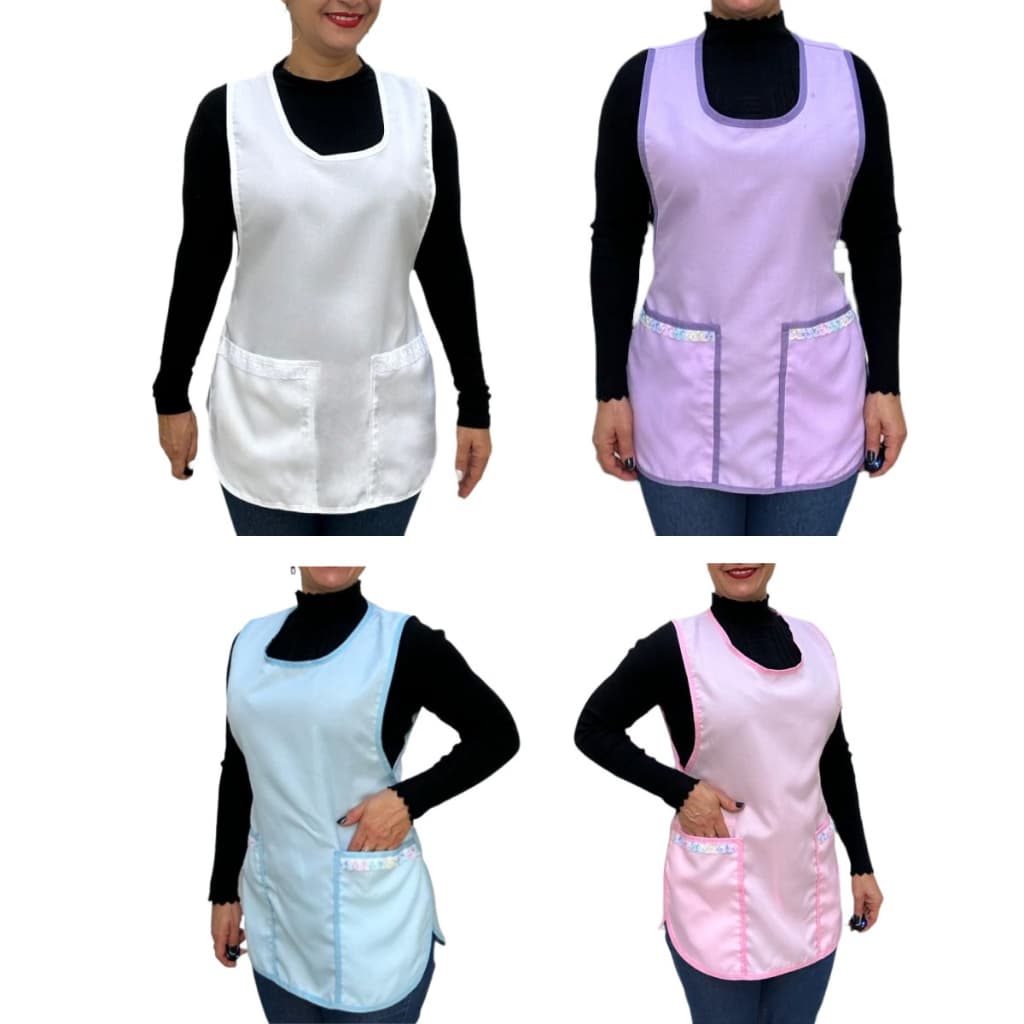 Batas -avental Jaleco Cores Com Bolsos Tamanho 1pç