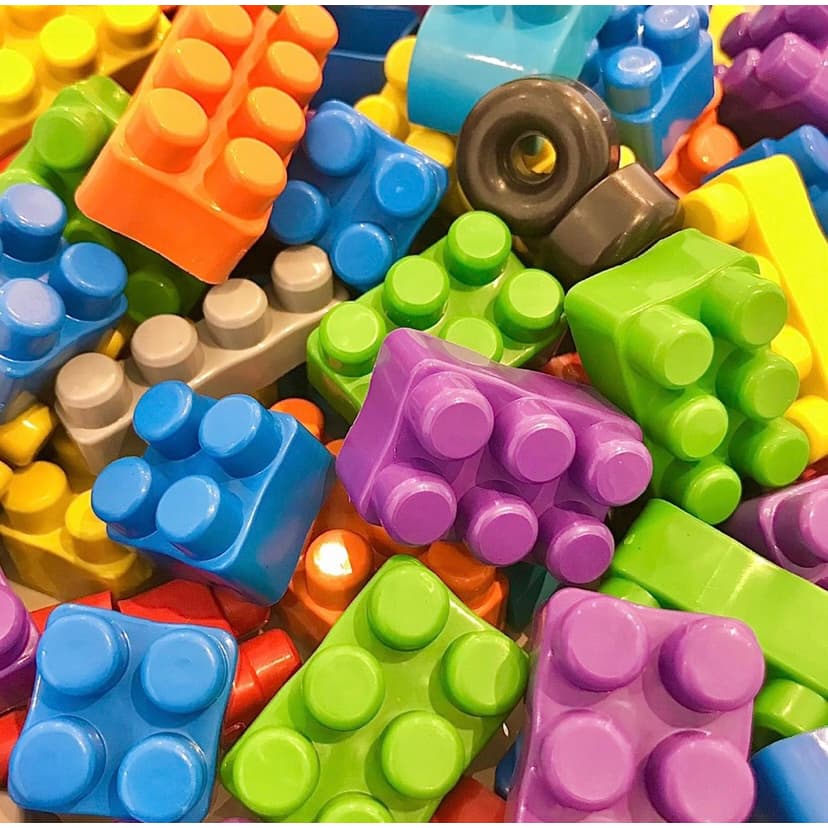 60 BLOCOS DE MONTAR - EDUCATIVOS -  FÁCIL DE MONTAR - COM RODINHA - PEÇAS DIVERSIFICADAS