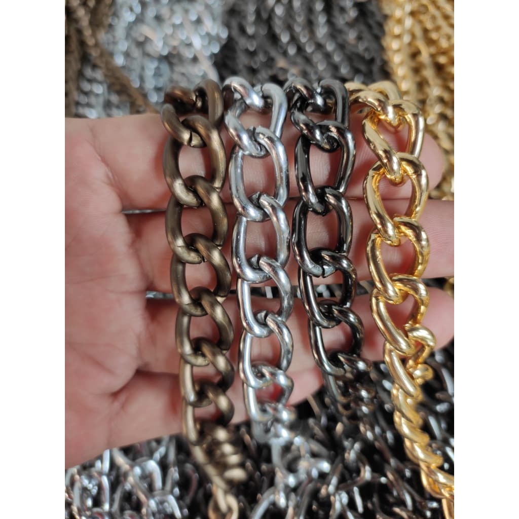 Kit 3 Metros de Corrente em Alumínio 3.0mm ideal para Alças de Bolsa Artesanais