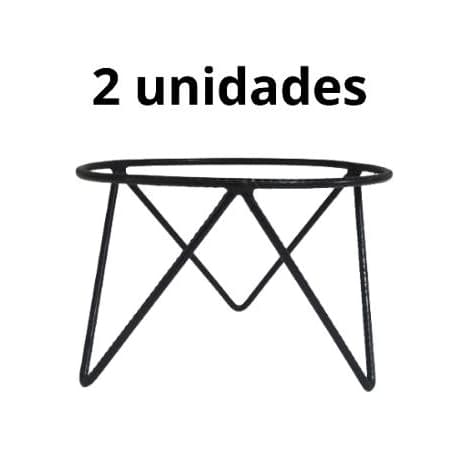 kit 2 suporte tripé para vaso de plantas 18x15cm