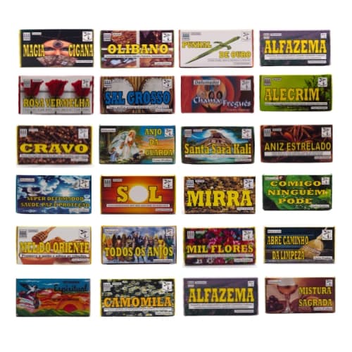 Defumador Incenso Natural Diversos Aromas Caixa 20 Pirâmides