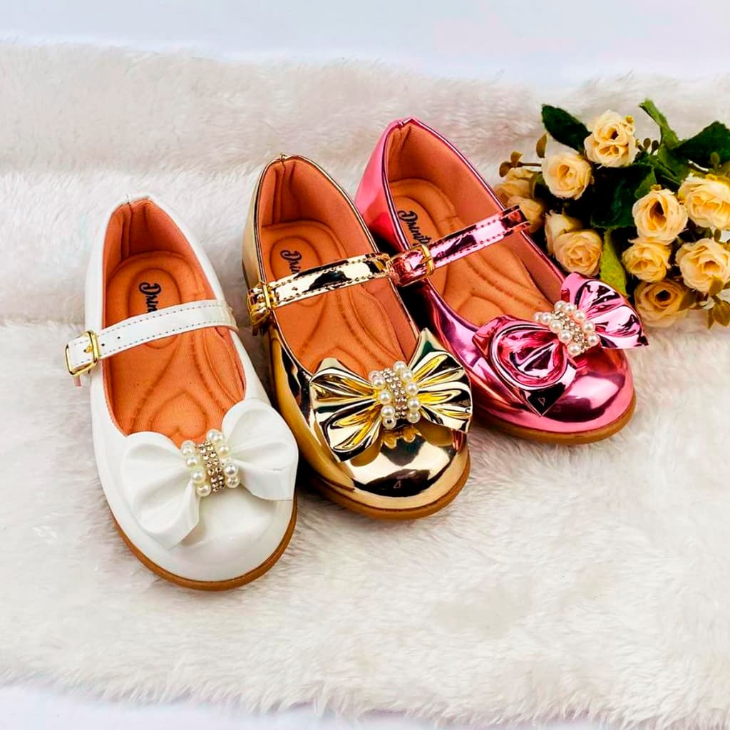 Kit Com 3 Pares Sapatilha Infantil Feminina De Menina Boneca Do 20 Ao 34 SPT 503 Direto da Fabrica