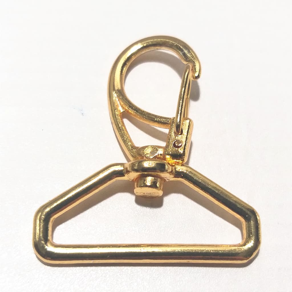 Mosquetão 30mm Dourado Cataforético - Kit C/ 10 Unidades - Bolsa Mochila Artesanato