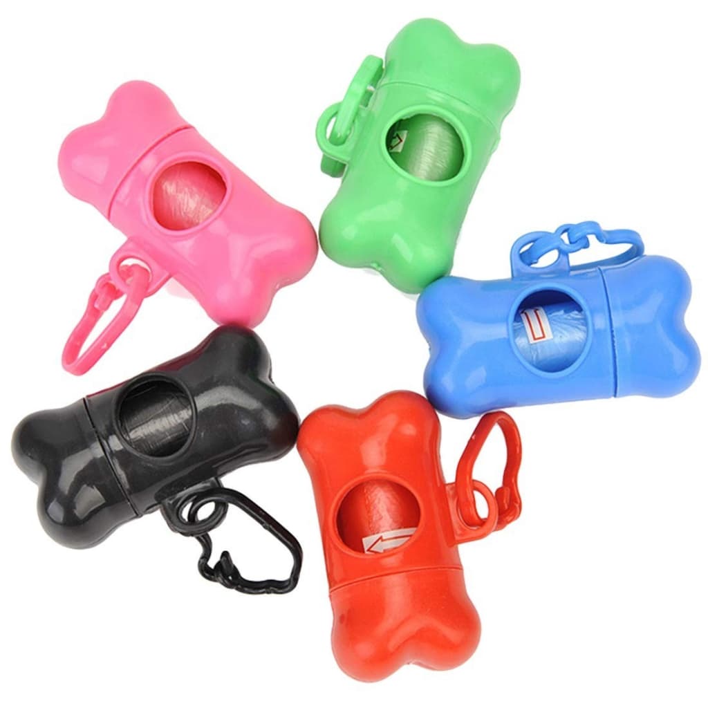 Kit Cata Caca Fezes Porta Saquinhos + 2 Refil Rolo Pet Cachorro Gato Passeio Viagem