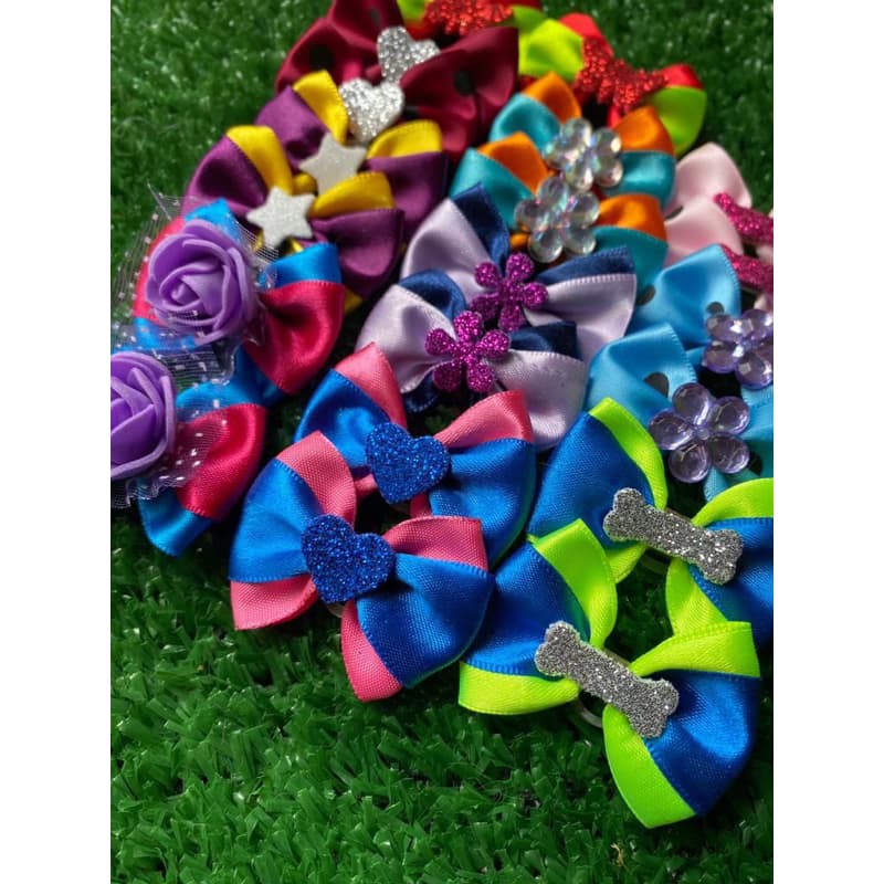 Laços pet kit com 10 unidades cães e gatos banho e tosa