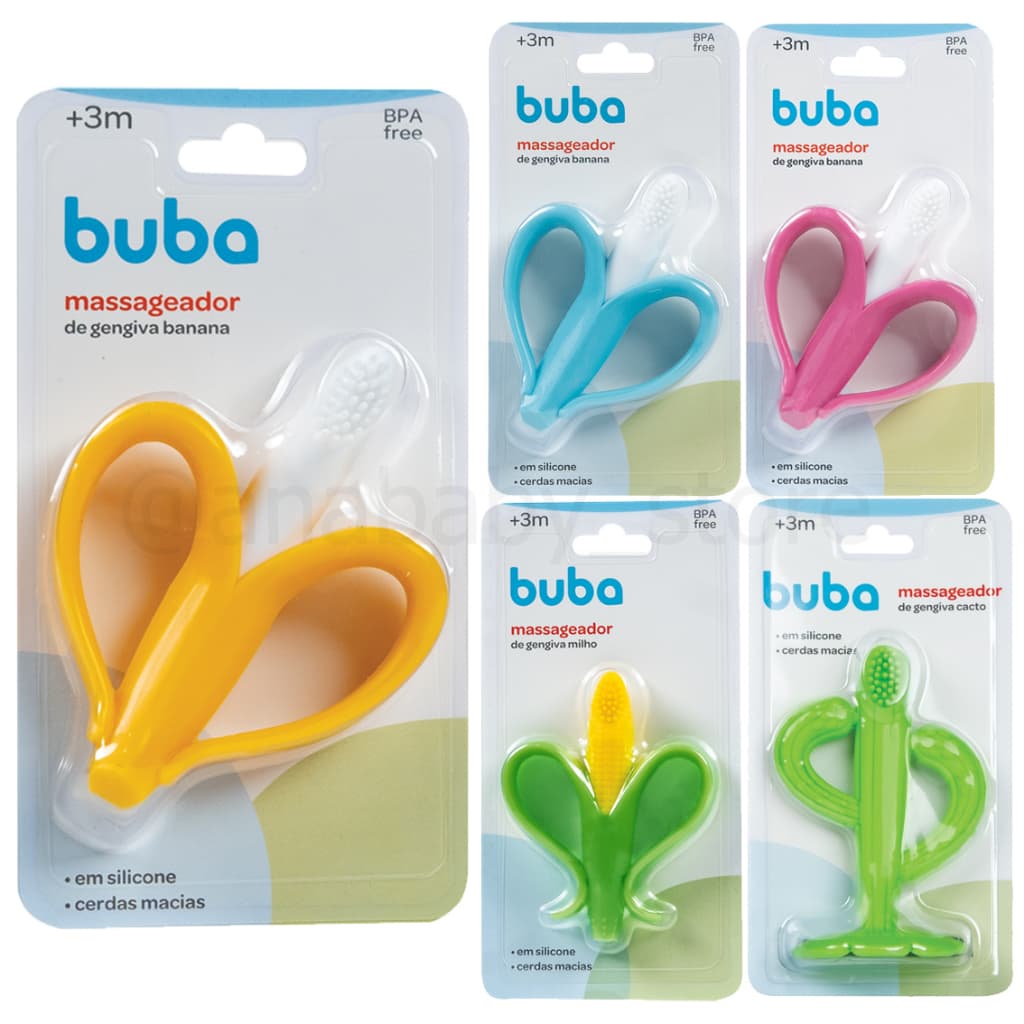 Mordedor Banana Buba Massageador bebê gengiva original