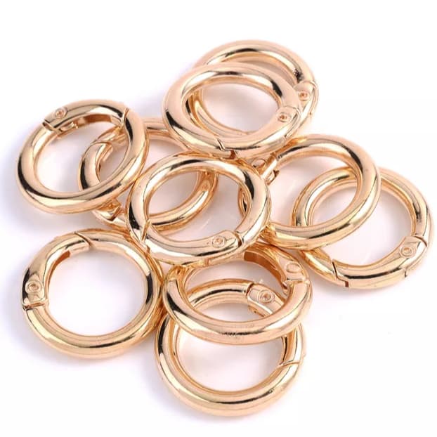 Kit 10 Mosquetão Argola Articulado - bolsa - coleira - chaveiro - artesanato