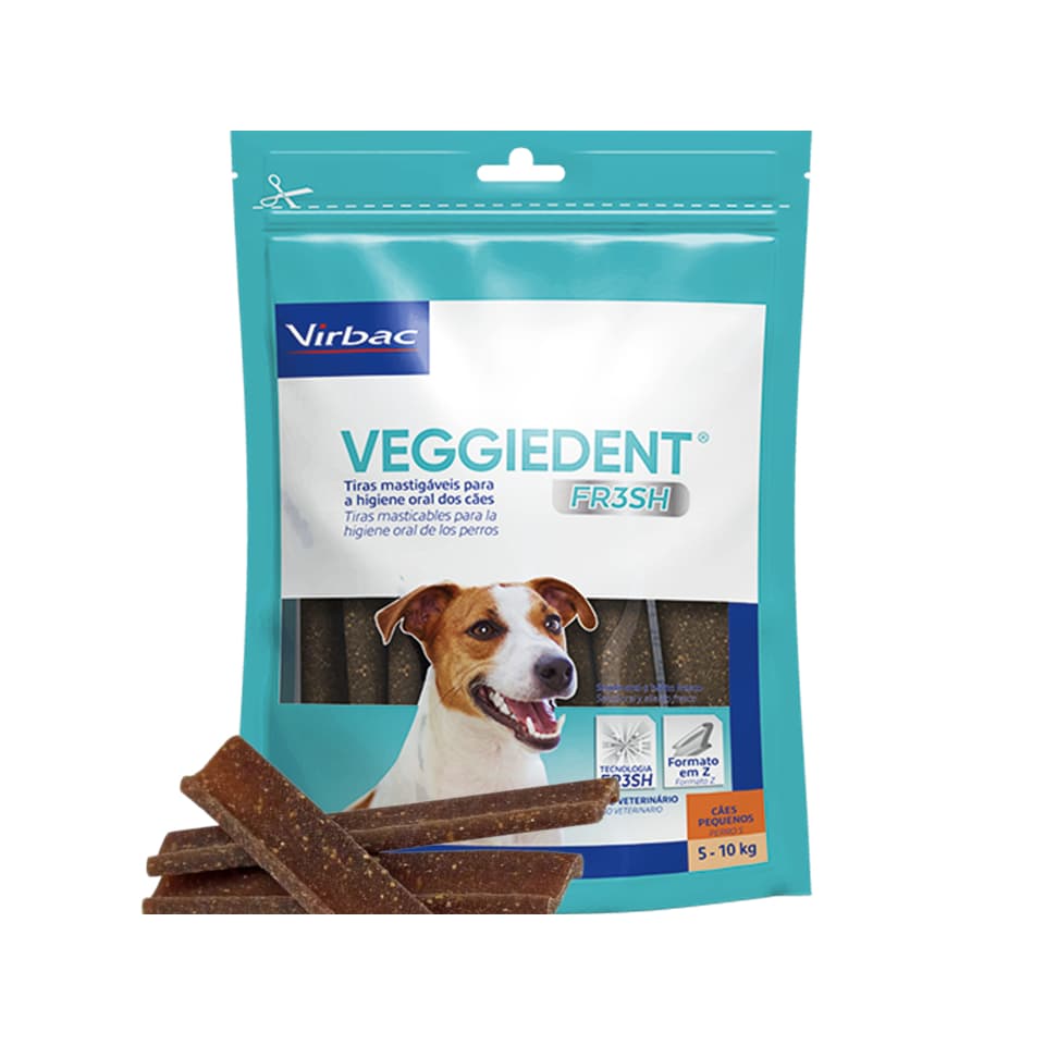 Veggiedent Fresh 15 Tiras Para Cães Pequenos De 5 A 10 Kg Virbac