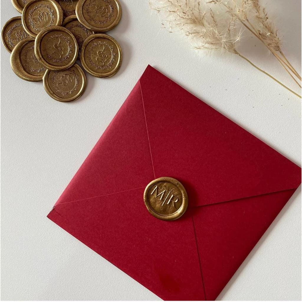 Lacres de cera Personalizado kit 50un Com fita Dupla face 3M convite de casamento