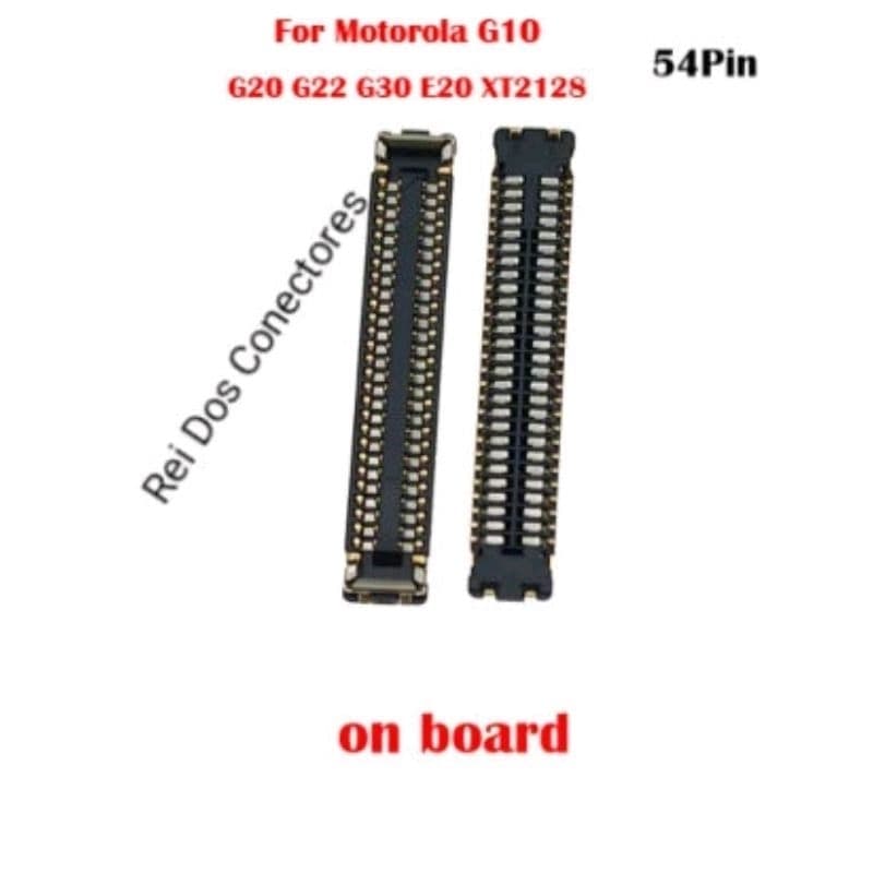 Kit 2 Peças FPC Da Placa Mãe Motorola G10 G20 ,G30 G22 E20 54 Pinos