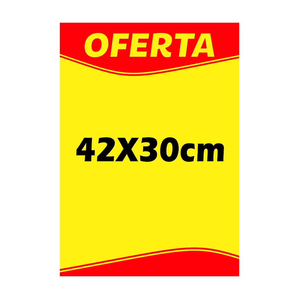 Cartaz Oferta Supermercado 30x42cm - 25 unidades