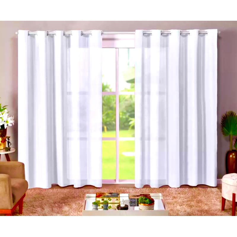 Cortina Roma Corta Luz com Ilhós 3m x 2,20m Para Sala Quarto Cozinha Escritório Decorações Promoção