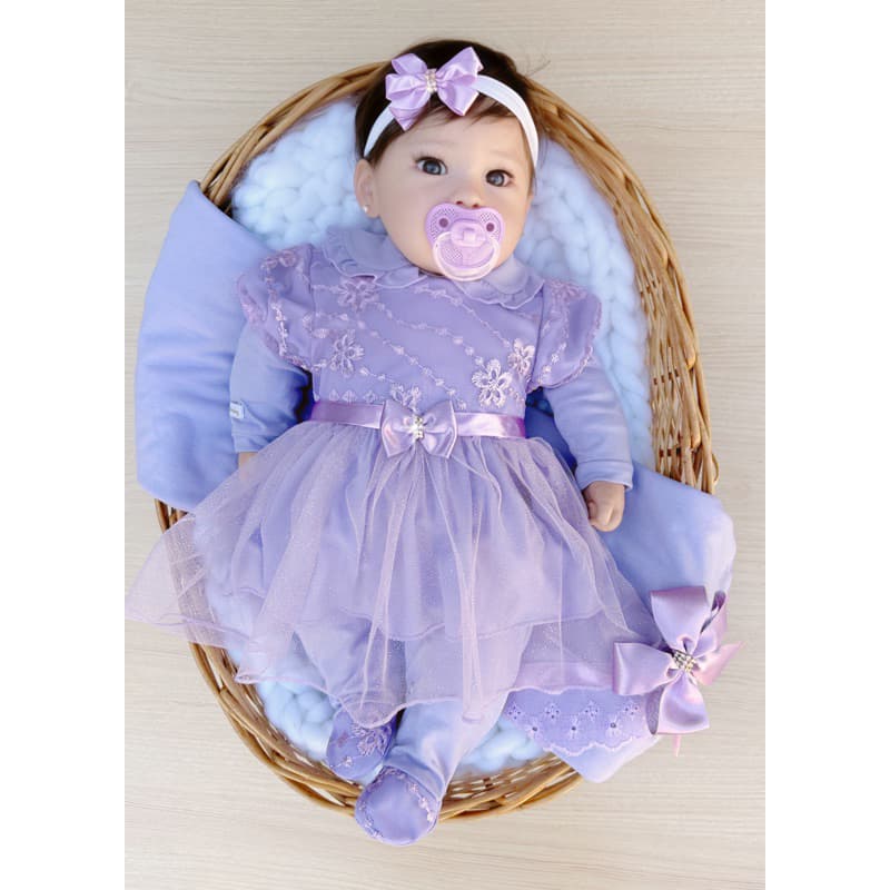 Saída de maternidade lilás Olívia