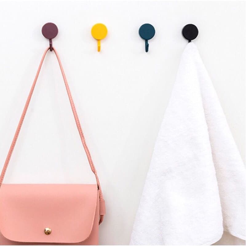 Ganchos de parede Kit com 5,10 ou 20 unidades em forma redonda/ adesivo: para cozinha, banheiro