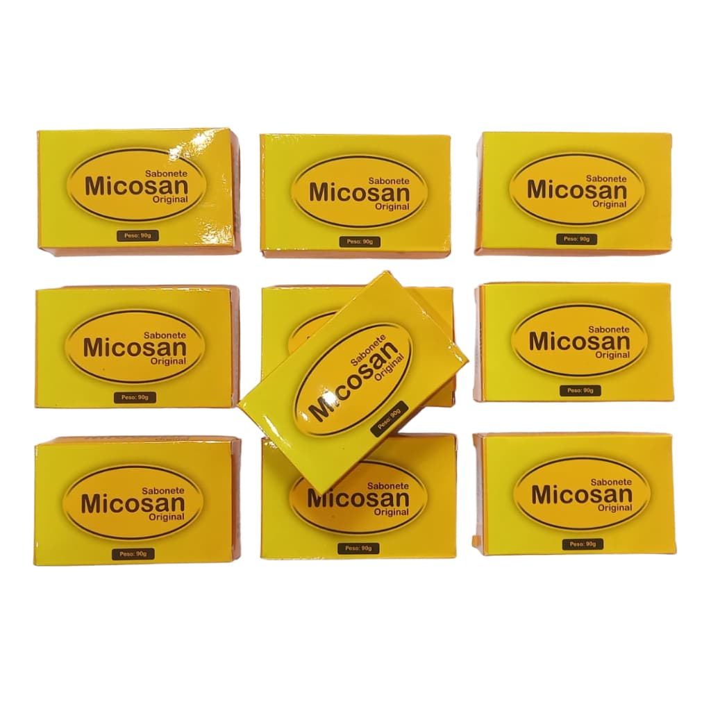 Kit 5 Sabonete Micosan Contra Micoses Em Geral e Coceira Impinge e Fungos Na Pele Com 90g Cada