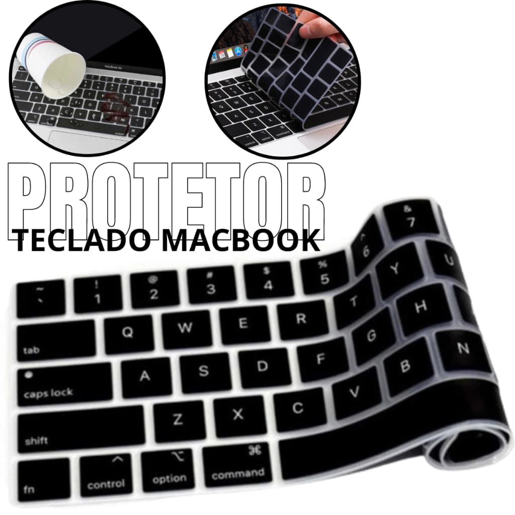 Película Silicone Protetor Teclado Para Macbook Pro/Air/New/M1 Todos Os Modelos Pronta Entrega