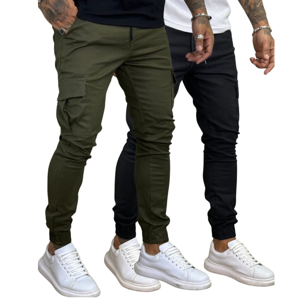 Jogger Kit Calças Masculina Tecido Macio Tendência Gstar