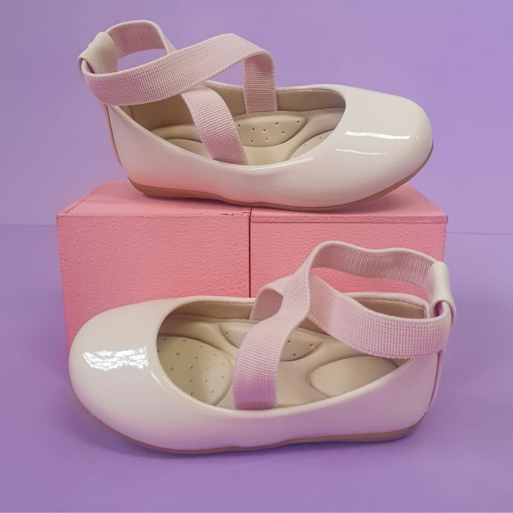 Sapatilha Rosa Infantil Menina Bailarina Elástico 20 ao 34
