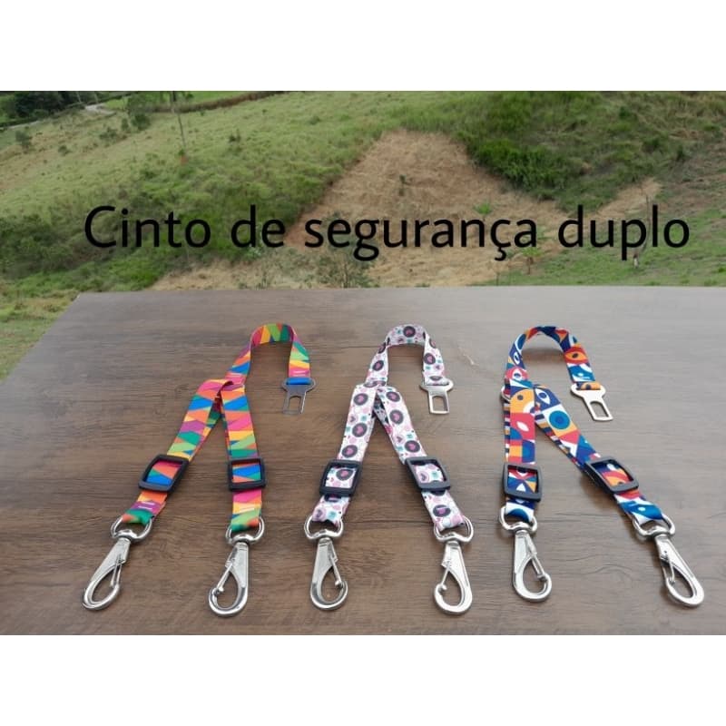 Cinto de Segurança Duplo para cães e gatos