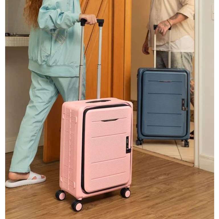 Mala de Bordo Dobrável Polipropileno Com 4 Rodas Diminui Tamanho Slim - BL200