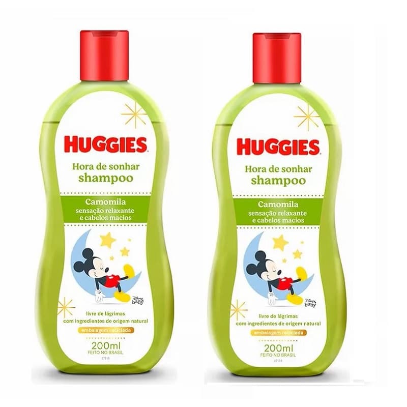 Kit 02 Un - Shampoo Infantil Huggies Camomila 200mL