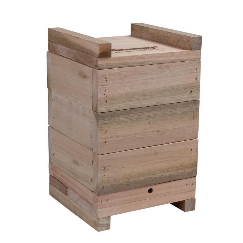 Caixa para Abelhas Sem Ferrão modelo INPA 12x12 3cm espessura Jataí Mirim Iraí Em Eucalipto