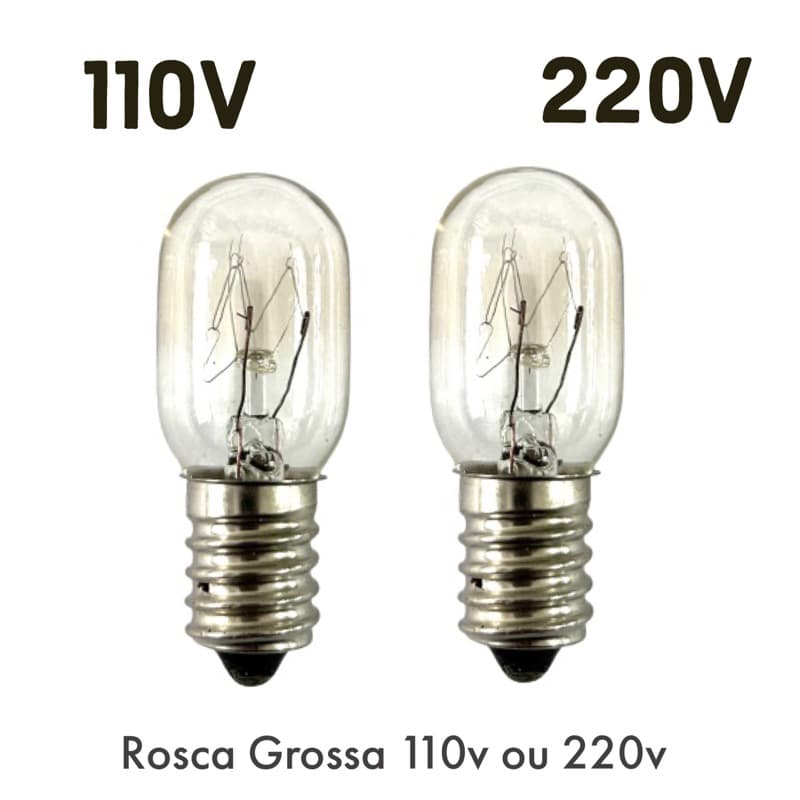 Kit 01/02/03 lâmpada Rosca Grossa 110V Ou 220V 15W E14 Para Máquina Costura