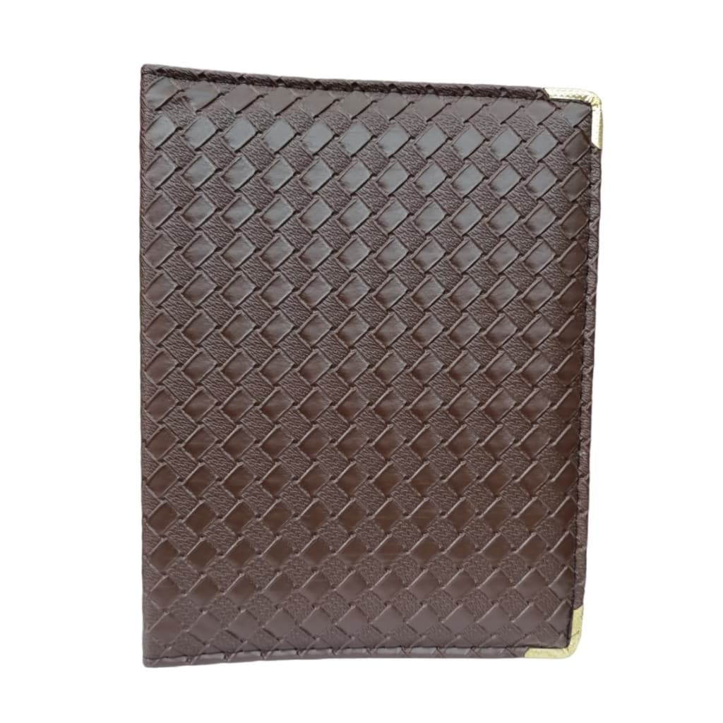 Pasta Para Hinos N.03 (hinarios) Trançado Marrom (18,5cm x 24,5cm)