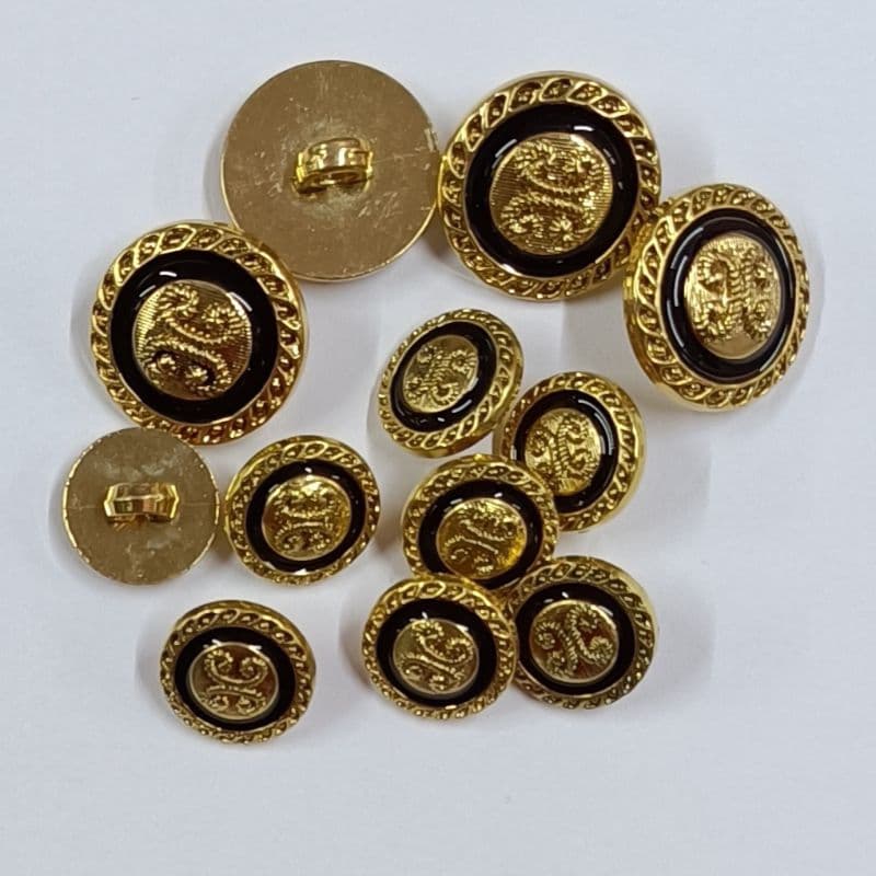 kit 12 Botões Botão de Luxo Para Casaco Jaqueta Blusa Blaser
