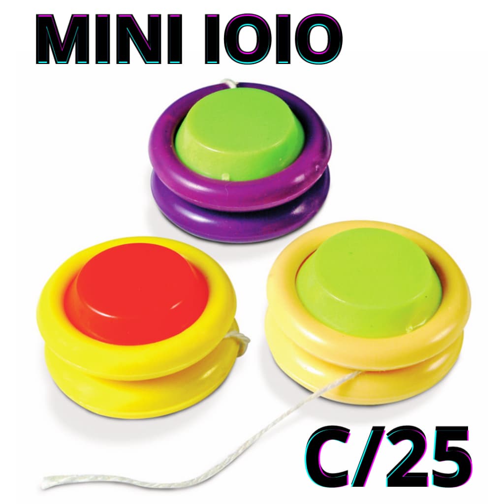 25 Mini Ioiôs Brinquedo para Sacolinhas Surpresas Diversas Cores Lembrancinhas Prenda