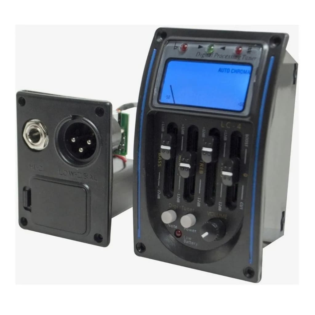 Captador Lc5 Pre Amp Equalizador P/ Violão Com Afinador Lc-5