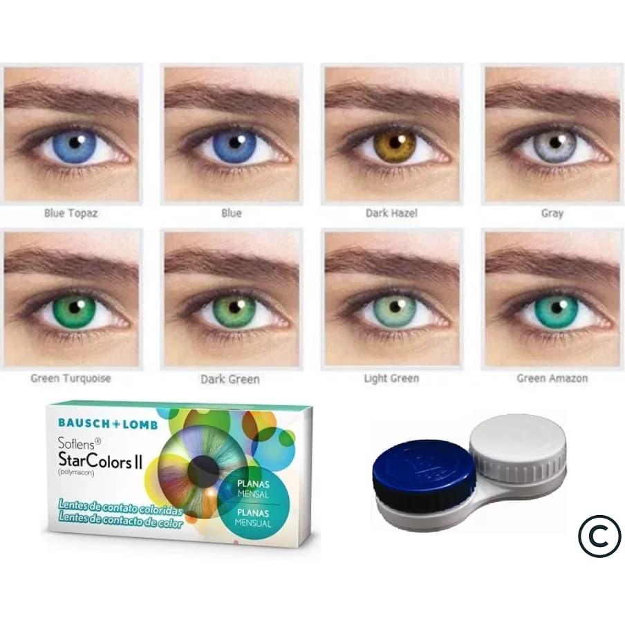 Lentes De Contato Coloridas Star Colors Bauschlomb + Estojo