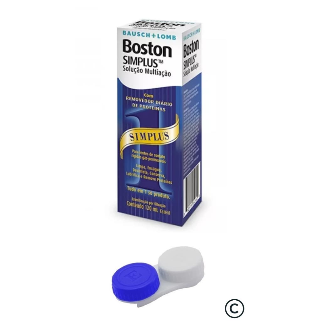 Solução Multiação Para Lentes Rígidas + Estojo - Boston Simplus 120ml