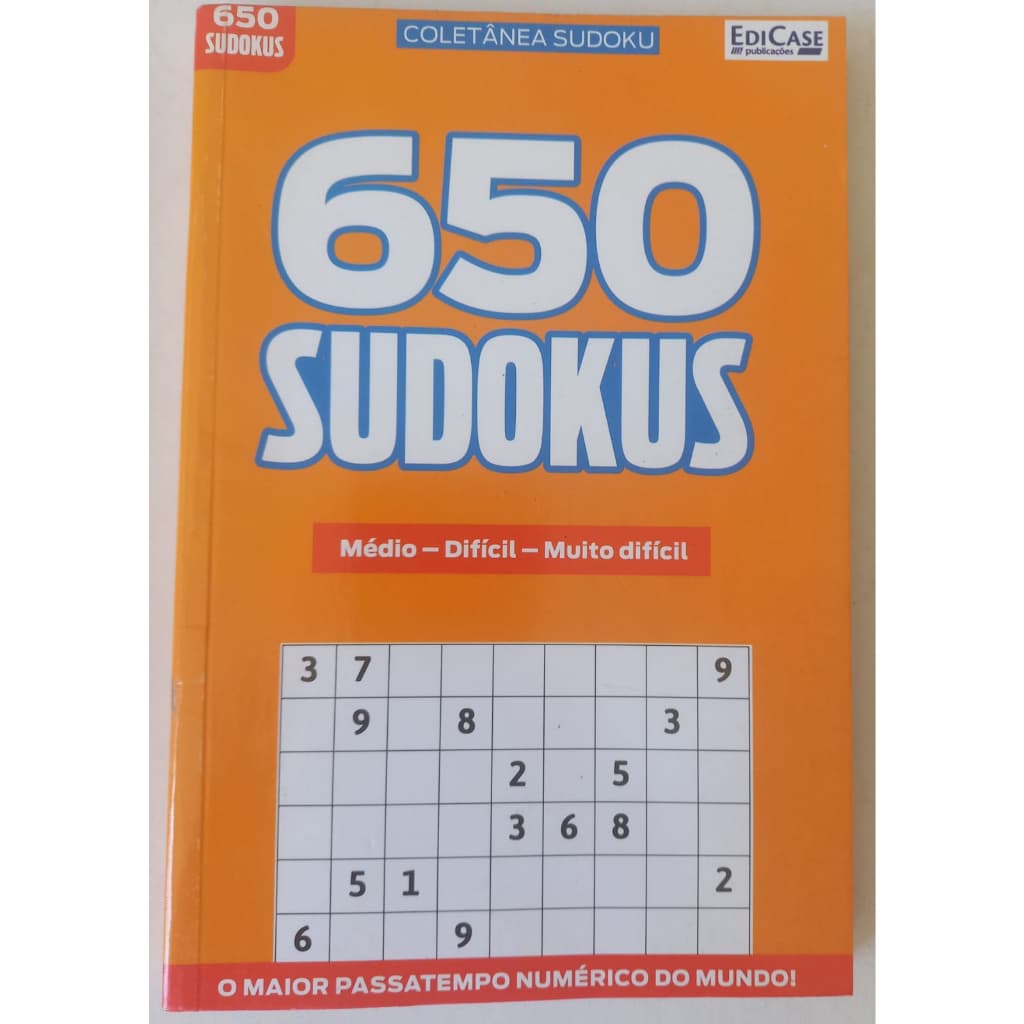 Livro 650 SUDOKUS - Livro Jogos Passatempo 650 SUDOKU