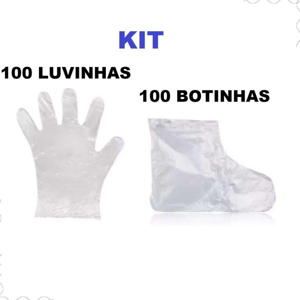 Kit 100 Luvinhas (Inoven) + 100 Botinhas (Inoven) Descartáveis - Cód. H1