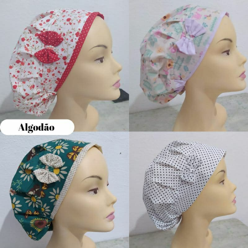 toucas de cozinha, culinária, tecido algodão.