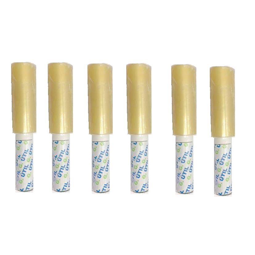 6 Filmes Pvc 12cm X 100 Metros Com Cabo Giratório Multi Uso