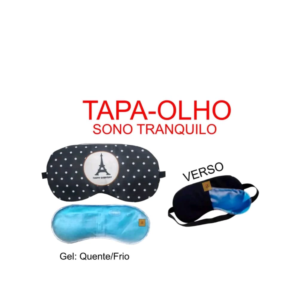 Mascara de dormir descanso estampada com gel skin care e cuidado pessoal