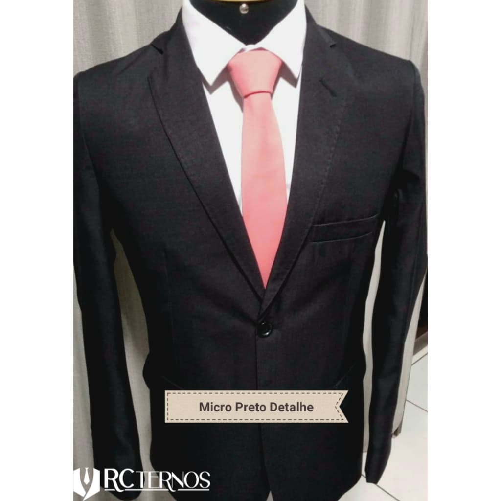 Terno slim corte italiano em microfibra premium