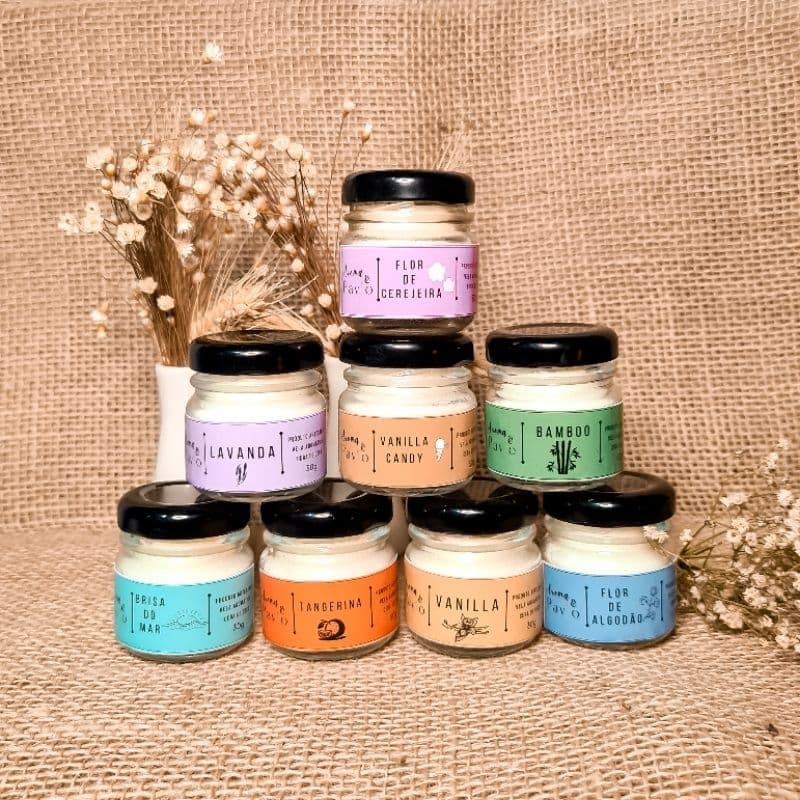 Velas baby 30 gramas - Velas aromáticas artesanais